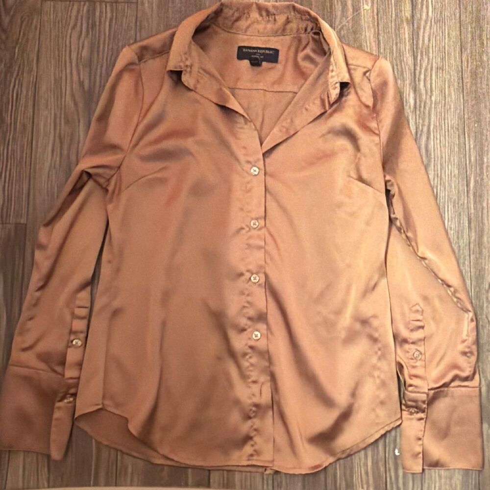 Banana-republic Women's Brown and Tan Blouse